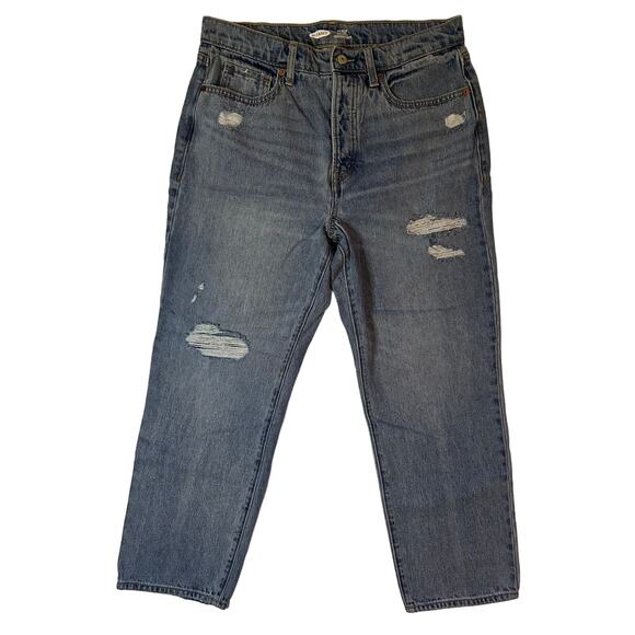 Old Navy Women's Straight Extra High Rise Jeans Size 12 Petite - Picture 1 of 14